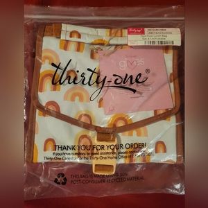 Thirty-One Fold-Over Lunch Bag in Boho Rainbows